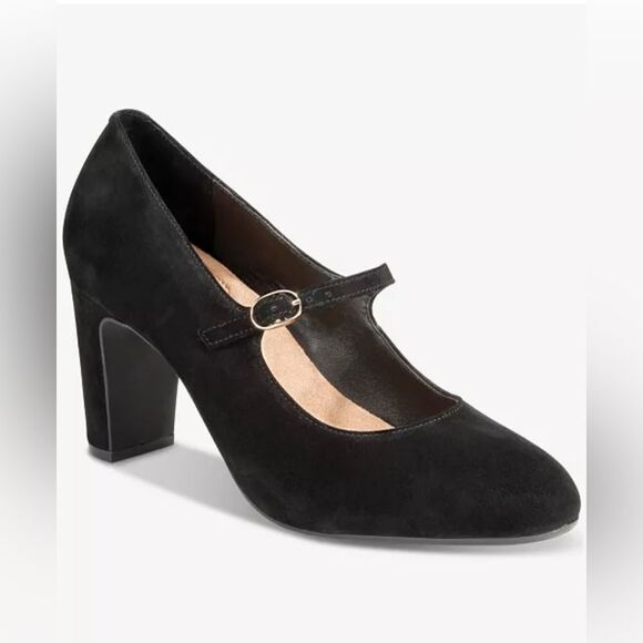 GIANI BERNINI  Black Elegant Black Mary Jane Heels NWOT Size 10 - Picture 1 of 12